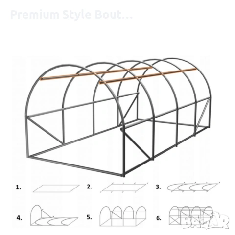 Здрава конструкция за оранжерия - поцинковани тръби и лесен монтаж, снимка 11 - Други стоки за дома - 53620591