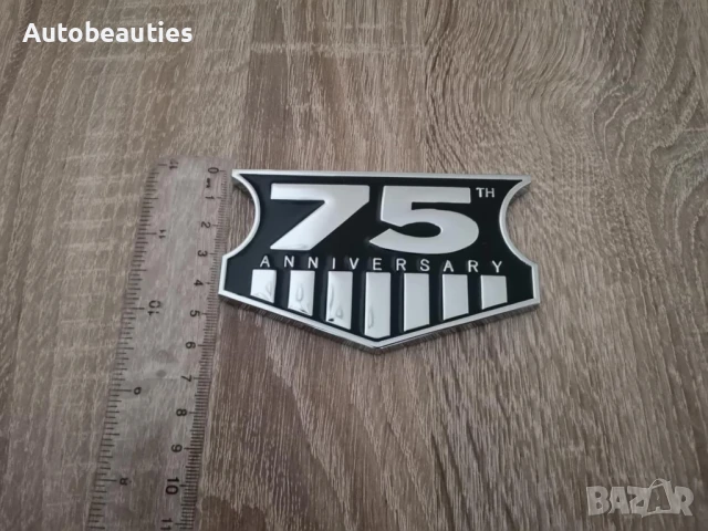 75th Anniversary метална емблема за Jeep , снимка 6 - Аксесоари и консумативи - 50441906