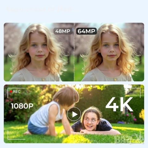 Компактна 4K камера Buyya Цифрова камера, Цифрова камера 18x увеличение 64MP, снимка 6 - Фотоапарати - 53940993