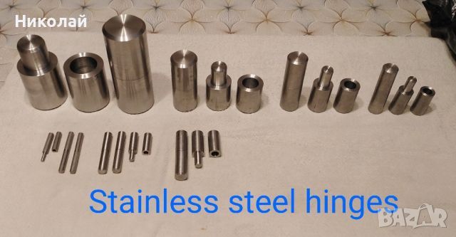 Stainless steel hinges Панти неръждаеми  ф8, ф12, ф14, Ф18, ф20, ф22, ф25, ф28, ф30, ф40, ф60, снимка 1 - Железария - 45870004