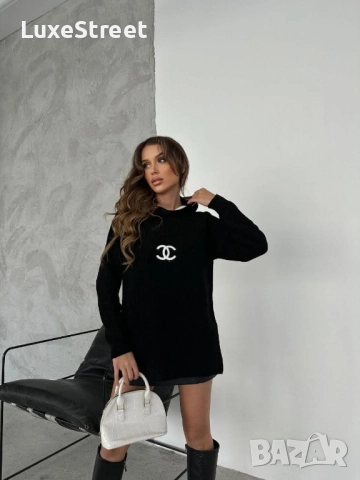 Дамски Пуловер - лого Бродирано 🤍 Chanel 