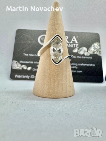 Сребърен пръстен с мойсанит (Диамант) 2.5 карата, снимка 3 - Пръстени - 53540928