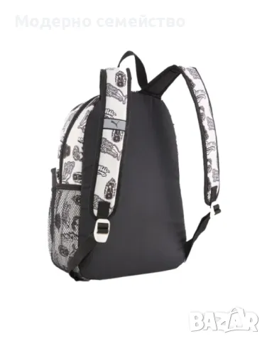 Раница PUMA Phase Small Backpack Black/White, снимка 2 - Раници - 49296112