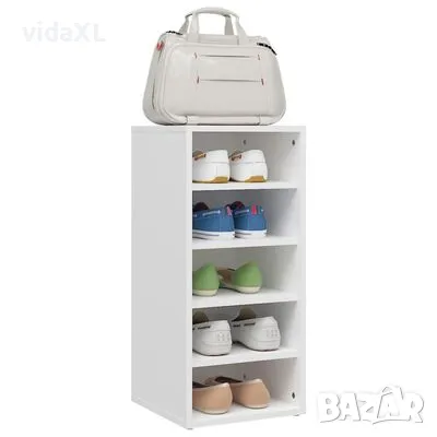 vidaXL Шкаф за обувки бял, 31,5x35x70 см, ПДЧ（SKU:808981）, снимка 3 - Шкафове - 49161732