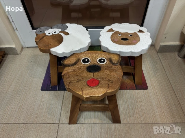 Столче /Табуретка от тиково дърво, снимка 2 - Декорация за дома - 35763318