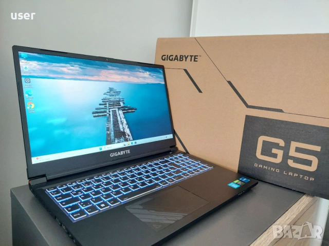 16GB RAM, RTX 3050 4GB, Core i5-12500H, 15.6" FULL HD 144Hz геймърски лаптоп Gigabyte G5 GE