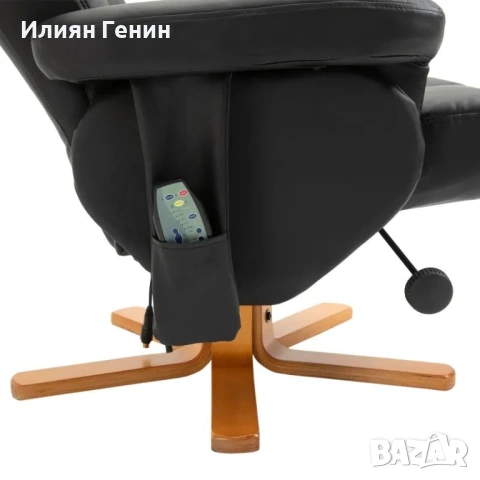 Масажен стол HOMCOM с табуретка, 145° накланящ се, снимка 7 - Дивани и мека мебел - 54086372