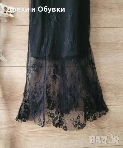 Черна официална рокля с дантела TAILY WEIJ , снимка 2 - Рокли - 52710119