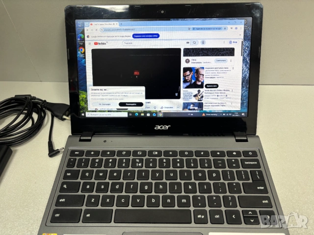 ЛАПТОП Acer Chromebook C720 ZHN Celeron N957U 2GB 16GB 1366x768 клас A - Chrome OS, снимка 4 - Лаптопи за дома - 53564262