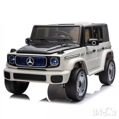 Акумулаторен джип Mercedes EQG Electric G-Class 12V с отварящи се врати меки гуми 4x4, снимка 6 - Детски велосипеди, триколки и коли - 49216138