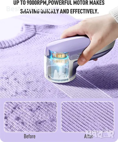 Пилинг за текстил акумулаторен Ruidla Fabric Shaver, снимка 4 - Други - 47381881