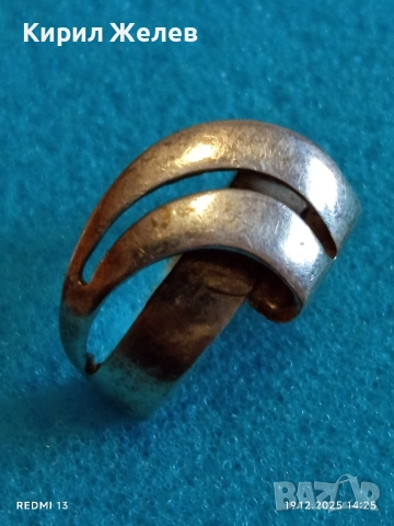 Винтидж ажурен ретро АРТ сребърен пръстен майсторска изработка 39699, снимка 4 - Пръстени - 52847709
