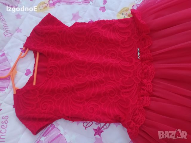 158 Нова  червена рокля, празнична рокля с туту пола, снимка 2 - Детски рокли и поли - 45406929