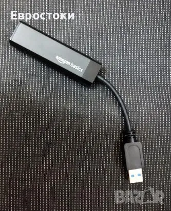 Amazon Basics интернет адаптер USB 3.0 към 10/100/1000 Gigabit Ethernet, снимка 7 - Кабели и адаптери - 47918637