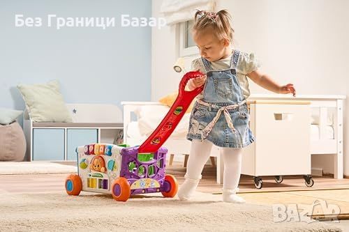 Нов Светещ образователен вагон VTech със сортиращи форми Играчка деца, снимка 4 - Образователни игри - 46763083