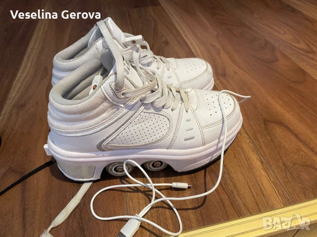 Уникални маратонки-кънки стелка 23,5, снимка 2 - Детски велосипеди, триколки и коли - 52613894