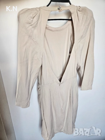 Рокля с гол гръб и 3/4ръкав, С размер , снимка 2 - Рокли - 54235949