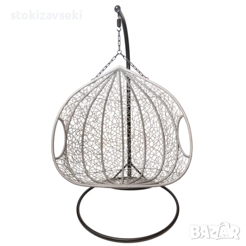 Висяща двойна люлка – кресло, модел 1144F, снимка 3 - Градински мебели, декорация  - 51219910