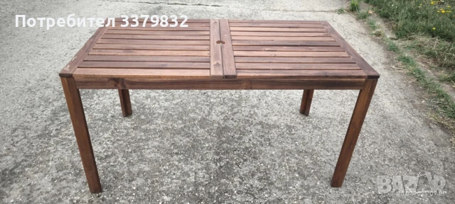 градинска маса от екзотично дърво, снимка 2 - Градински мебели, декорация  - 50941534