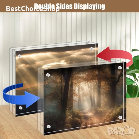  4 бр. акрилни магнитни рамки - прозрачни 13 x 18 см 20 мм дебелина - снимки и картини, снимка 3 - Декорация за дома - 53926913