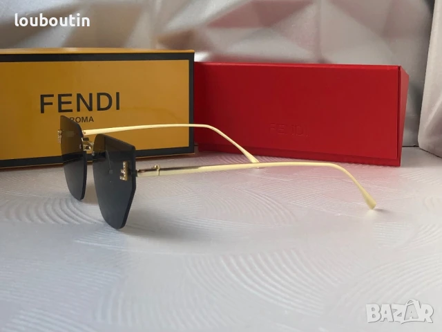 Fendi Дамски слънчеви очила осмоъгълни котка черни кафяви сини, снимка 4 - Слънчеви и диоптрични очила - 50741777