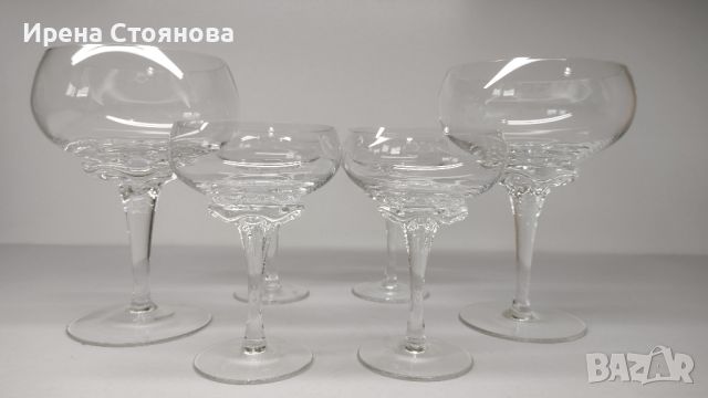 Сет чаши вино/просеко/аперитив и Katarinska Huta, 1970-1980 г. , снимка 1 - Чаши - 45694889
