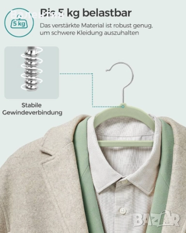 Комплект от 50 кадифени закачалки, снимка 4 - Закачалки - 52480282