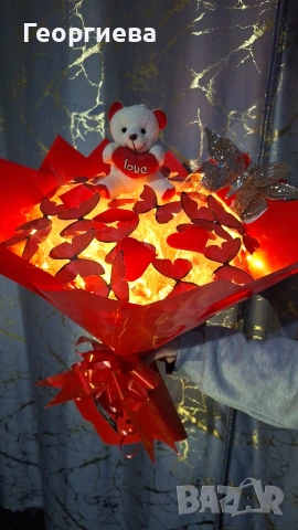 ЗАПОВЯДАЙТЕ‼️ПРОМОЦИЯ 20€‼️Светещи, ръчно изработени букети от "DESS"🦋💐💖, снимка 8 - Други - 45334236