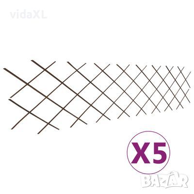 vidaXL Върбови огради хармоника, 5 бр, 180x60 см（SKU:146072, снимка 1 - Огради и мрежи - 46295107