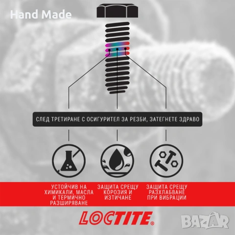 Лепило за резби Loctite, снимка 2 - Други инструменти - 53693338