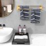 Закачалка за хавлии, стенна, самозалепваща се, от неръждаема стомана за баня, кухня (55 см, злато), снимка 4