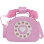 Чанта с работеща ретро слушалка Pink, снимка 1 - Чанти - 45350289