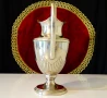 Посребрена кана за ракия,вино,стил Ампир. , снимка 6
