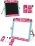 Нова Барби Детска дървена дъска Barbie статив с маркер и тебешири за деца, снимка 1