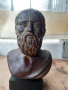 Страхотен стар гипсов патиниран бюст на Платон - реплика, снимка 3