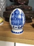 Руско порцеланово яйце Гжель, снимка 1