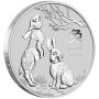 2 тройунции Сребърна Монета Австралийски Лунар Заек 2023, снимка 2