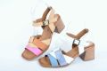 СЕЗОН'24! Дамски сандали естествена кожа дебел ток - Два цвята, снимка 1 - Сандали - 45397729