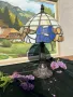 Винтидж лампа стил Tiffany в прекрасти цветове и отлично състояние. Работеща., снимка 2
