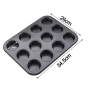 Тава за мъфини с 12 гнезда, с незалепващо покритие , снимка 5