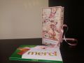 Абитуриентски картичка-кутия за бонбони "Мерси" , снимка 1 - Декорация за дома - 45101618