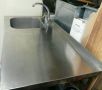 Професионална иноксова мивка с борд и десен плот, снимка 1 - Обзавеждане на кухня - 45149978