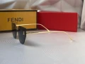 Fendi Дамски слънчеви очила осмоъгълни котка черни кафяви сини, снимка 4