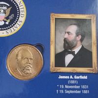 Монета 20 . САЩ.  Долар . 1 долар.  20 президент.  Серия Американски Президенти.  Джеймс Гарфийлд., снимка 1 - Нумизматика и бонистика - 46152673