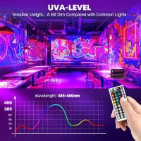 UV черна светлина 120 W, RGB ултравиолетов прожектор, LED с 1,5 m захранващ кабел, снимка 4 - Лед осветление - 45686939