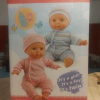 12-инчов двоен комплект бебешки кукли на Toy Choi, меко тяло с комбинезони и шапка, биберон, , снимка 4 - Кукли - 45874569