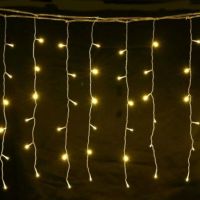 Светеща LED завеса със 120лед светлини, 3м дължина и черен кабел, висулки 60/40/30, влагоустойчива. , снимка 8 - Лед осветление - 45675554