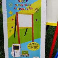 Детска дървена дъска за рисуване и писане с две лица, снимка 4 - Рисуване и оцветяване - 45386681