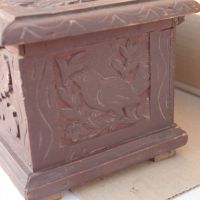 Примитивна дървена кутия за скъпоценности, снимка 9 - Други ценни предмети - 45404336