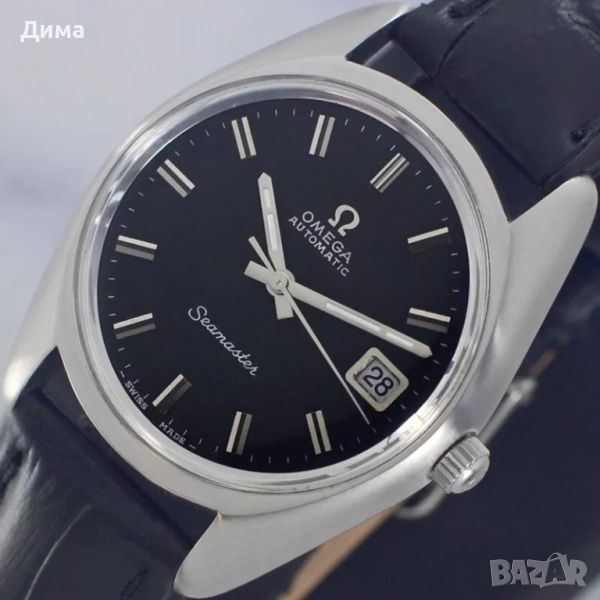 Omega Seamaster Автоматичен, Черен циферблат, 36 мм, Дата, 24 Камъка, снимка 1